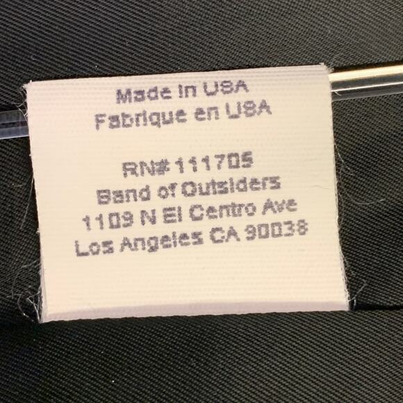 BAND OF OUTSIDERS Size 34 Black Wool Mohair Twill Shawl Vest - Picture 7 of 7